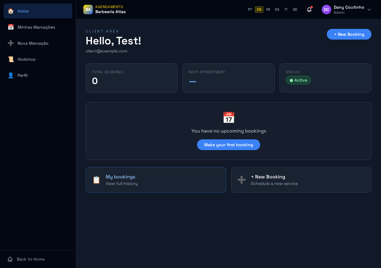 Dashboard — Passo 1